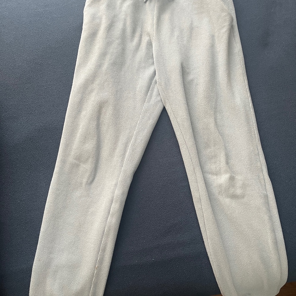 Baby Blue Fleece Ribbed Joggers M